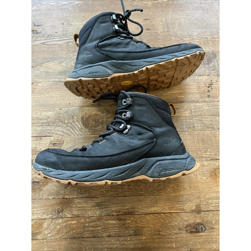 LL Bean Men's Trailfinder Hiking Boots Black Size 9.5 Waterproof Vibram Sole EUC